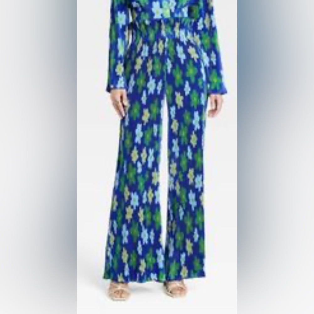 Target X Sammy B Black History Month Pleated floral Pants paperbag wide leg 1X
